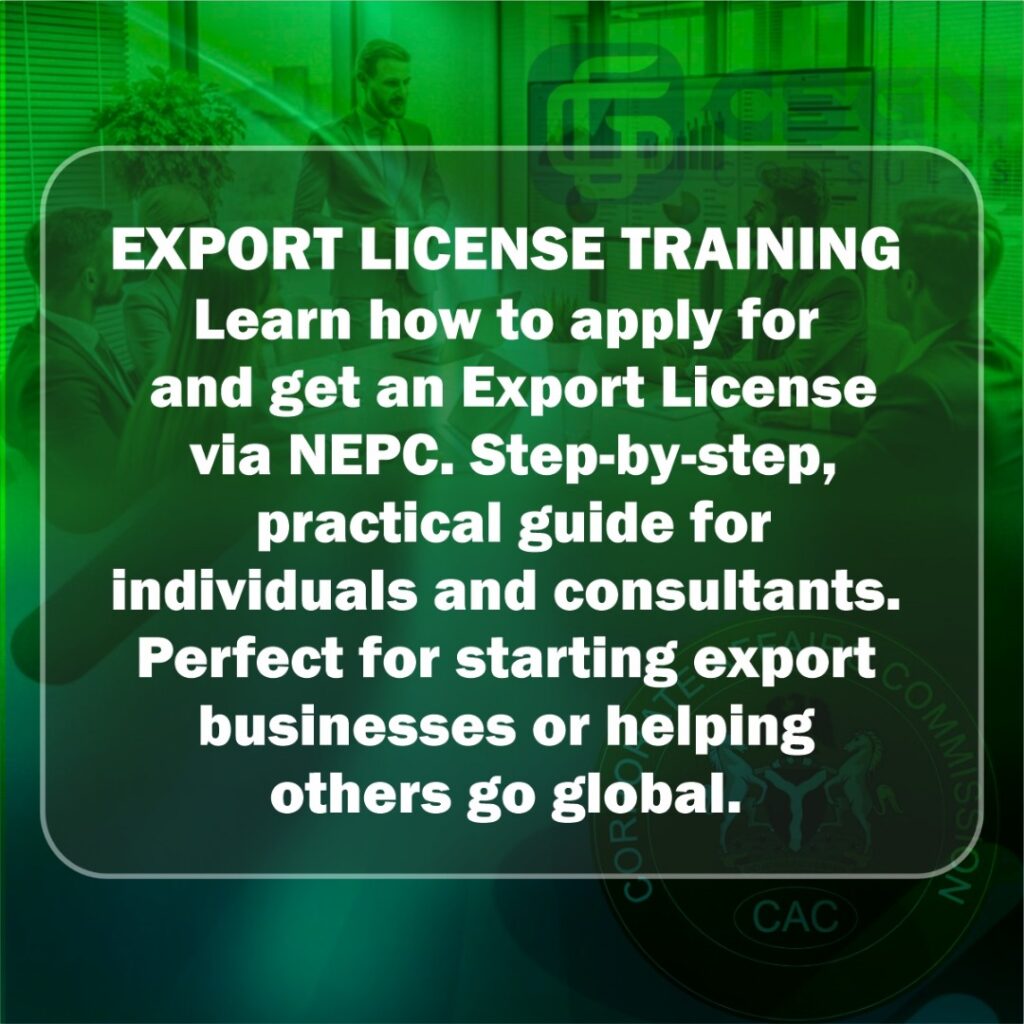 EXPORT LICENSE REGISTRATION