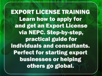 EXPORT LICENSE REGISTRATION