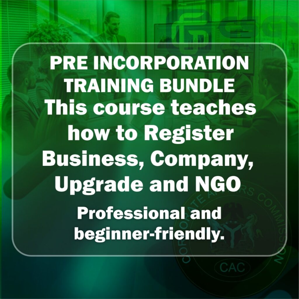 PRE INCORPORATION TRAINING BUNDLE